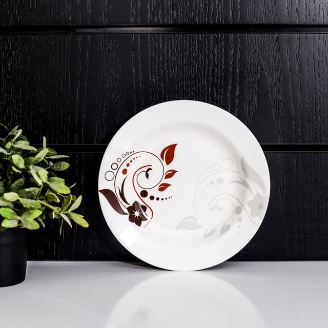 صحن تقديم عميق ميلامين 10 بوصة Royalford - 10" Deep Dinner Plate, Melamine Ware , Plate with Elegant Floral Design