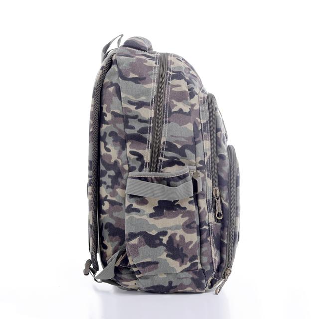 PARA JOHN 20'' Canvas Leather Backpack - Travel Backpack/Rucksack - Casual Daypack College Campus - SW1hZ2U6NDM4ODI3