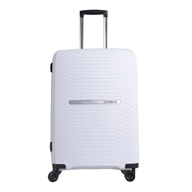 طقم حقائب سفر 3 حقائب مادة PP بعجلات دوارة (20 ، 24 ، 28) بوصة أبيض PARA JOHN - Travel Luggage Suitcase Set of 3 - Trolley Bag, Carry On Hand Cabin Luggage Bag - Lightweight - SW1hZ2U6NDM4MDE3