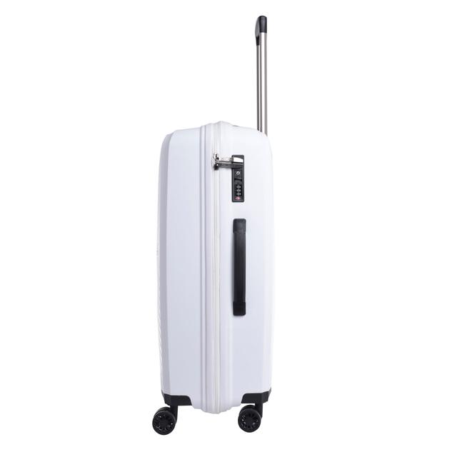 طقم حقائب سفر 3 حقائب مادة PP بعجلات دوارة (20 ، 24 ، 28) بوصة أبيض PARA JOHN - Travel Luggage Suitcase Set of 3 - Trolley Bag, Carry On Hand Cabin Luggage Bag - Lightweight - SW1hZ2U6NDM4MDIx