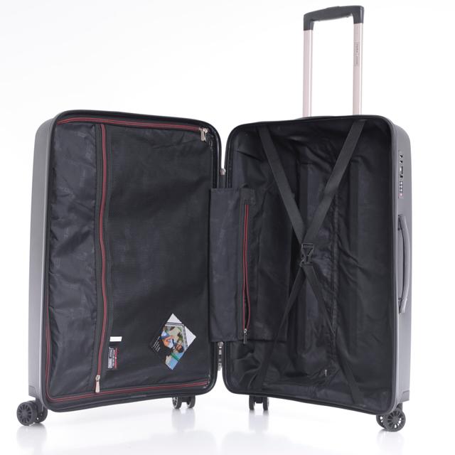 طقم حقائب سفر 3 حقائب مادة PP بعجلات دوارة (20 ، 24 ، 28) بوصة أسود PARA JOHN - Travel Luggage Suitcase Set of 3 - Trolley Bag, Carry On Hand Cabin Luggage Bag - Lightweight (20 ، 24 ، 28) inch - SW1hZ2U6NDM3NjM2