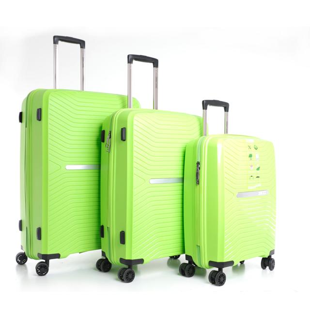 طقم حقائب سفر 3 حقائب مادة PP بعجلات دوارة (20 ، 24 ، 28) بوصة أخضر فاتح PARA JOHN - Travel Luggage Suitcase Set of 3 - Trolley Bag, Carry On Hand Cabin Luggage Bag (20 ، 24 ، 28) inch - SW1hZ2U6NDM3ODc5