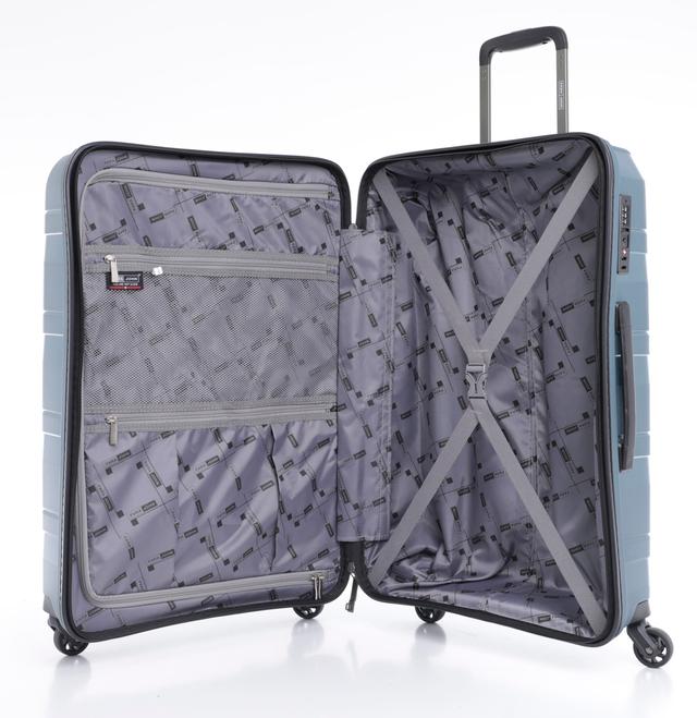 طقم حقائب سفر 3 حقائب مادة ABS بعجلات دوارة (20 ، 24 ، 28) بوصة أزرق فاتح PARA JOHN - Travel Luggage Suitcase Set of 3 - Trolley Bag, Carry On Hand Cabin Luggage Bag - Lightweight Travel Bags with 360 Durable 4 Spinner Wheels - Hard Shell Luggage Spinner - (20'', ,2 - SW1hZ2U6NDM3ODc0