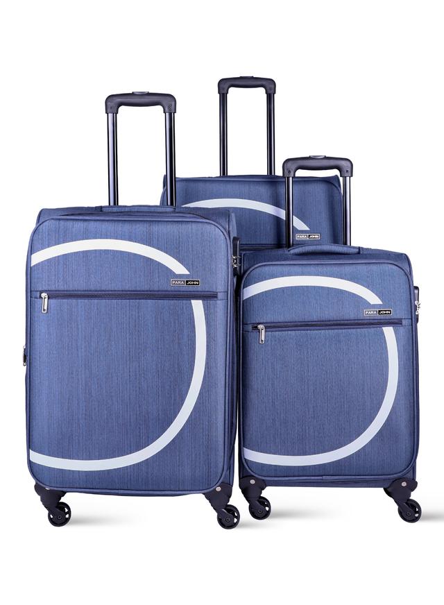طقم حقائب سفر 3 حقائب مادة ABS بعجلات دوارة (20 ، 24 ، 28) بوصة كحلي PARA JOHN - Travel Luggage Suitcase, Set of 3 - Trolley Bag, Carry On Hand Cabin Luggage Bag (20 ، 24 ، 28) inch - SW1hZ2U6NDM3OTM5