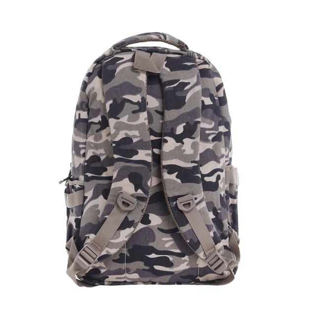 شنطة ظهر متعددة الإستخدامات قياس 18 إنش لون مموه 18'' Canvas Leather Backpack - Travel Backpack/Rucksack - Casual Daypack College Campus - PARA JOHN - SW1hZ2U6NDM4NzI5