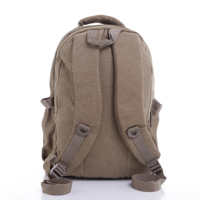 شنطة ظهر متعددة الإستخدامات قياس 18 إنش لون بيج 18'' Canvas Leather Backpack - Travel Backpack/Rucksack - Casual Daypack College Campus - PARA JOHN - SW1hZ2U6NDM4Nzgx