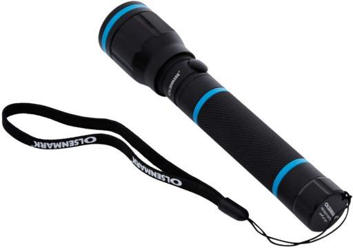 Olsenmark Rechargeable Led Water Proof Flashlight, 152 Mm - 1000M Distance - Waterproof Hyper Bright