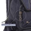 شنطة ظهر متعددة الإستخدامات قياس 20 إنش لون كحلي 20'' Canvas Leather Backpack - Travel Backpack/Rucksack - Casual Daypack College Campus - PARA JOHN - SW1hZ2U6NDM4Nzg4