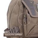 شنطة ظهر متعددة الإستخدامات قياس 20 إنش لون بيج 20'' Canvas Leather Backpack - Travel Backpack/Rucksack - Casual Daypack College Campus - PARA JOHN - SW1hZ2U6NDM4ODUz