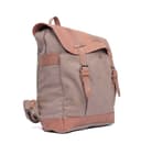 شنطة ظهر جلد لون بيج مقاس 15 بوصة Leather Canvas Backpack - Canvy - 190139