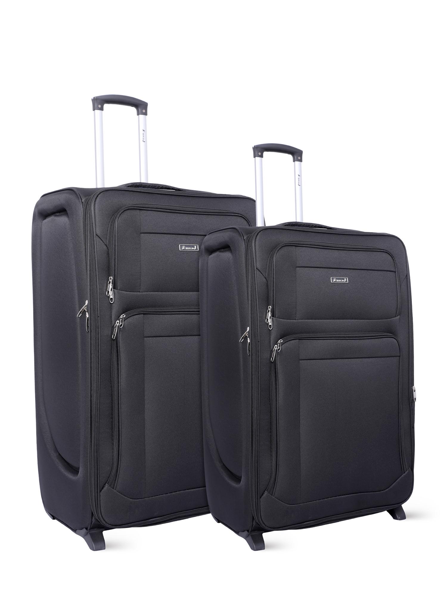 شنطة سفر (حقيبة سفر) عدد 2 – رمادي غامق  PARA JOHN Abraj Soft Trolley Luggage Bags Set