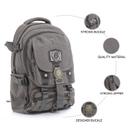 PARA JOHN 18'' Canvas Leather Backpack - Travel Backpack/Rucksack - Casual Daypack College Campus - SW1hZ2U6NDM4OTcy