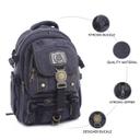 PARA JOHN 20'' Canvas Leather Backpack - Travel Backpack/Rucksack - Casual Daypack College Campus - SW1hZ2U6NDM5MDM0