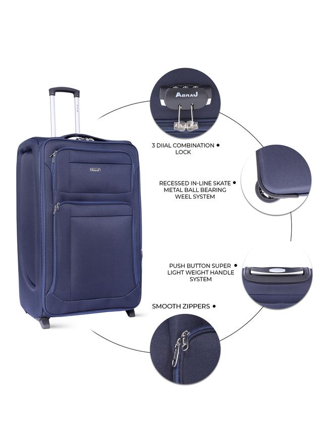 شنطة سفر (حقيبة سفر) عدد 2 – أزرق  PARA JOHN Abraj Soft Trolley Luggage Bags Set