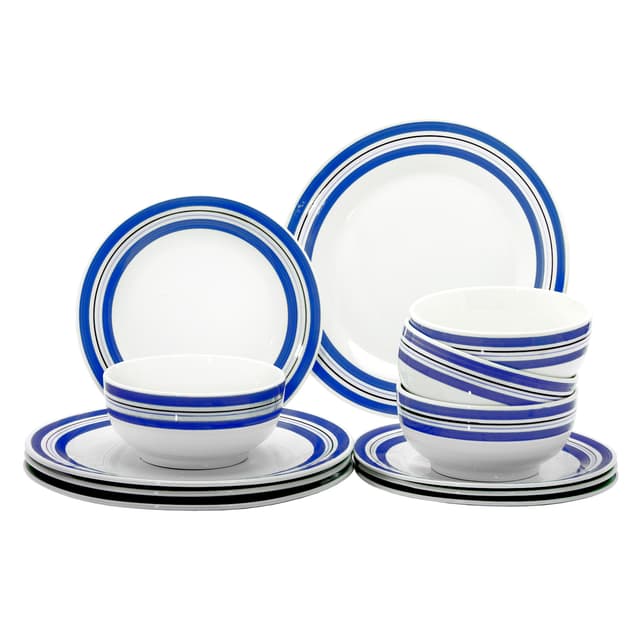 طقم غداء من البورسلان 12 قطعة | Royalford Porcelain Dinner Set