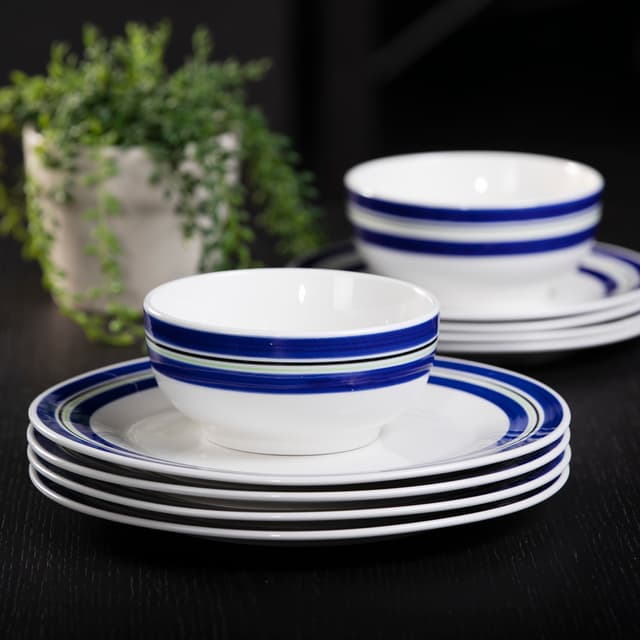 طقم غداء من البورسلان 12 قطعة | Royalford Porcelain Dinner Set