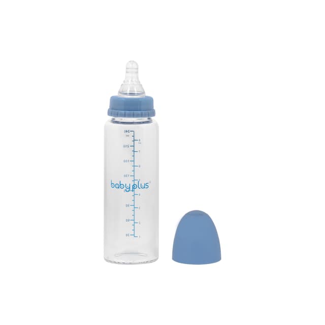 رضاعة أطفال (رضاعة بيبي) 6 قطع Baby Plus GLASS FEEDING  BOTTLE
