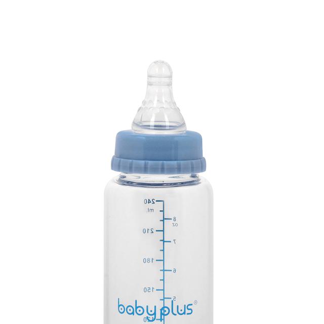 Baby Plus GLASS FEEDING BOTTLE(BOX=6PCS)BLUE - SW1hZ2U6NDY0Njc3