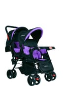 Baby Plus Purple Twin Stroller With Reclining Seat, 0+ Years