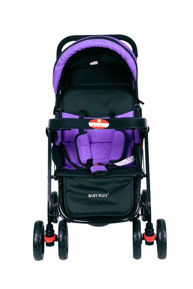 Baby Plus Purple Twin Stroller With Reclining Seat, 0+ Years