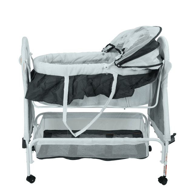 سرير للأطفال مع ناموسية أسود Baby Cradle With Swing Function And Mosquito Net - Baby Plus