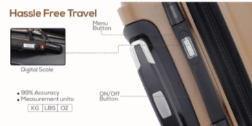 PARA JOHN 3 Pcs Travel Luggage Suitcase - Trolley Bag, Carry On Hand Cabin Luggage Bag - Lightweight Travel Bags, 360 4 Spinner Wheels - ABS Hard Shell Luggage (20'' 24'' 28'') - 2 Years Warr - SW1hZ2U6NDM5NTIz