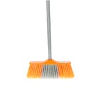 مكنسة لون برتقالي مع مقبض بطول 1.2 متر Delcasa Broom With Pvc Coated Wooden Handle