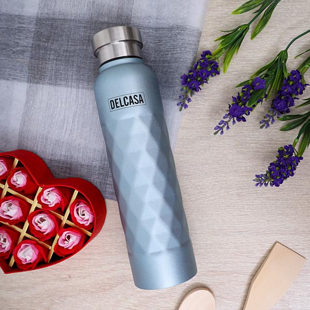 Delcasa 1000Ml Stainless Steel Water Bottle - Double Wall Stainless Steel Water Bottle - Hot & Cold - SW1hZ2U6NDUyMDk4