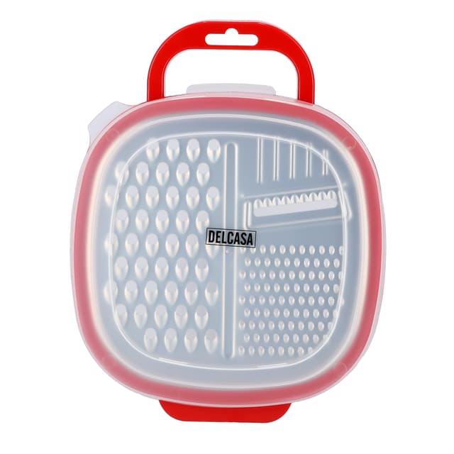 Delcasa Large Box Grater 3 In 1 Cheese Grater For Kitchen With Storage Container 3 Blade Non-Stick