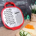 Delcasa Large Box Grater 3 In 1 Cheese Grater For Kitchen With Storage Container 3 Blade Non-Stick