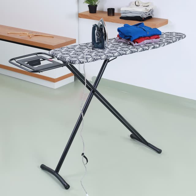 Delcasa Vibgyor Ironing Board Cotton Cover, DC1979  - 8mm Foam Pad, Iron Board With Cover Pad | Home Laundry Room Or Dorm Use | 124*38cm Ironing Area | Adjustable Height | Steel Frame - 192301