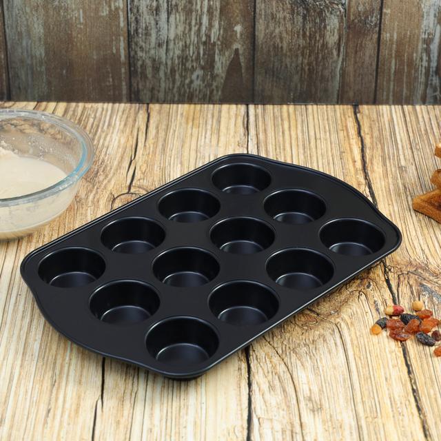 Delcasa 12 Cup Muffin Pan, Non-Stick Coating, DC2092 | Oven Safe Upto 220 Degree Celsius | 12 Cups Baking Pan Made from Food Grade Material | For Oven Use Only - SW1hZ2U6NDQ0MTg2