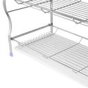 Delcasa 3 Layer Wall Mount Dish Rack, Stainless Steel, DC2093 | Iron Construction | PP Drain Board | Stainless Steel Compact Dish Drainer For Kitchen | Utensil Holder Such As Forks, Spoons, Knife, Hanging Mugs, Bowls, Small Skillets - SW1hZ2U6NDQyNzYz