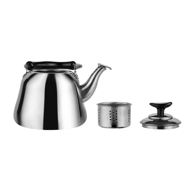 إبريق شاي ستانلس ستيل - 1.5 لتر Stainless Steel Whistling Kettle, 1.5L Capacity - Delcasa - 191965