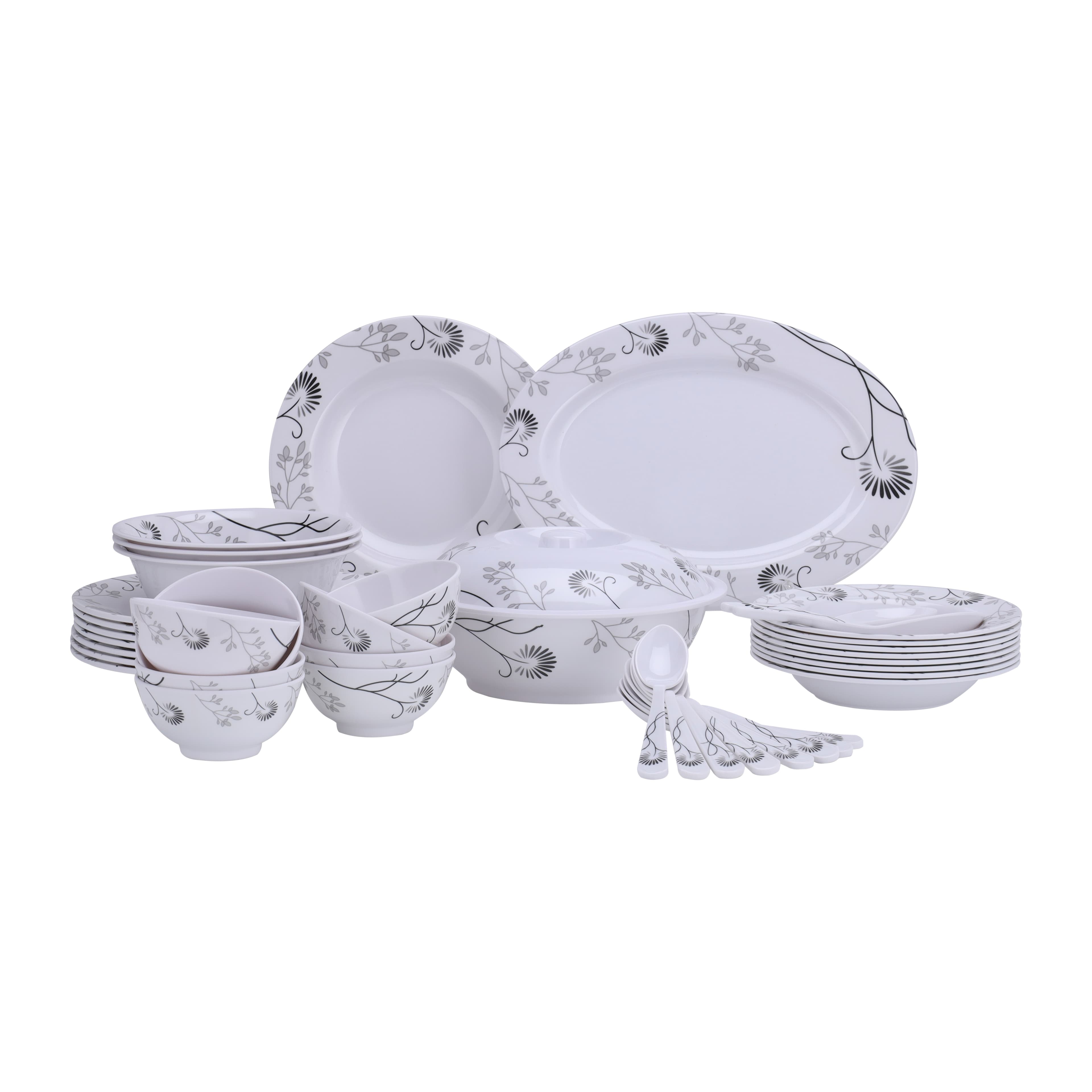 طقم سفرة طعام ميلامين 40 قطعة ديلكاسا Melamineware Dinner Set Delcasa