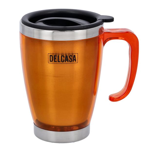 Delcasa Double Wall Travel Mug, 400ml/14oz Capacity, DC2141 | Stainless Steel Insulated Coffee Mug With Handle | Portable & Leak-Resistant | Keeps Your Drinks Hot Or Cold For Long Hours - SW1hZ2U6NDQ0Mjk4