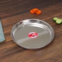 Delcasa 10 Inch Bidding Thali, Stainless Steel, DC2436 | Stainless Steel Plate For Eating, Camping, Adults And Kids | Round, Durable, Lightweight, Easy to Clean High Quality Stainless Steel Plate - 193598