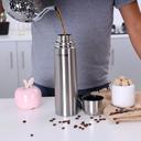 مطارة ماء ( حافظة ماء ) 1 لتر - فضي Royalford  - Stainless Steel Vacuum Bottle - Stainless Steel Flask & Water