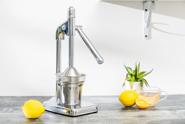 Delcasa Hand Juicer, Stainless Steel Cup With Strainer, DC2144 | Aluminum Alloy Hands | Iron Base | Heavy Duty Manual Orange Juicer And Lime Squeezer Press Stand - 190189