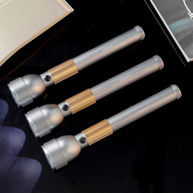 Geepas Rechargeable Waterproof LED Flashlight, GFL51079 Lifetime