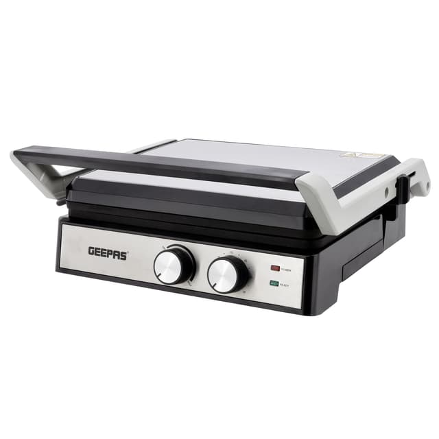 شواية كهربائية 2000 واط ستانلس ستيل  Geepas Stainless Steel 2000W Grill Maker - 190065