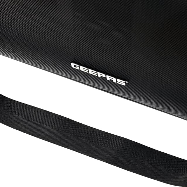 Geepas Portable And Rechargeable Professional Speaker, GMS11171 | Bluetooth/USB/TF Card/FM/TWS | Microphone & Guitar Input Jack | 7.4V 3600mAh Lithium Battery