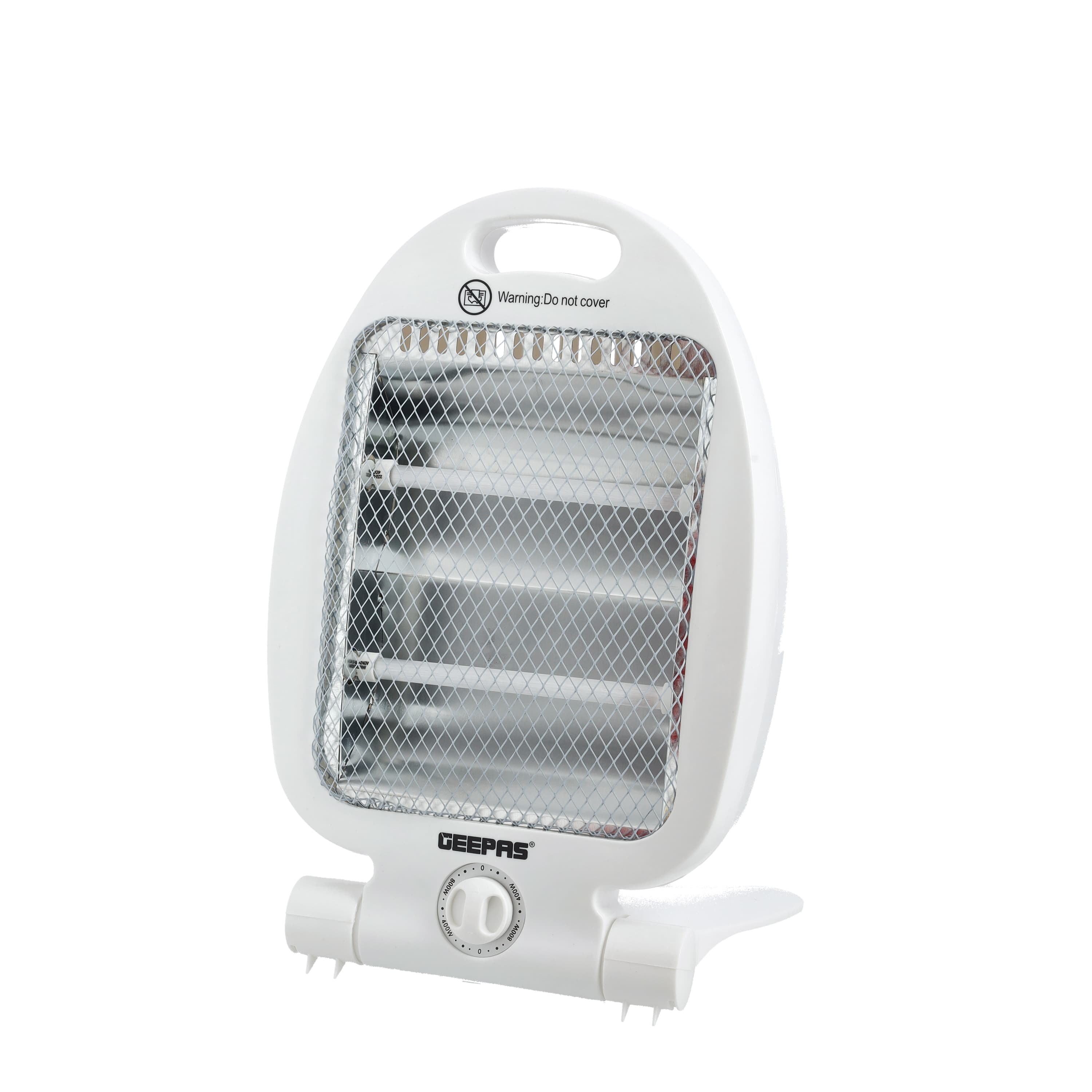 Geepas Quartz Heater Adjustable Thermostat Instant Heating Automatic Tip-Over Protection 400W/800W Heating Power