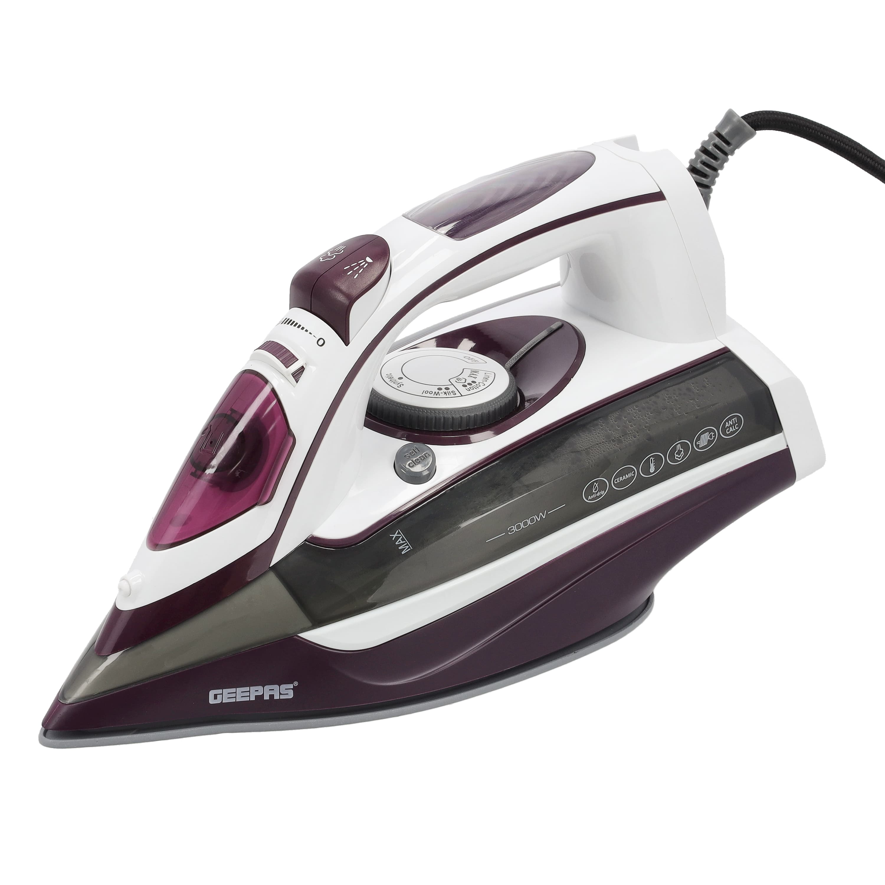 مكواة بخارية باستطاعة 3000 وات Geepas Ceramic Steam Iron