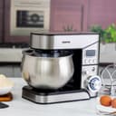 Geepas Digital Multi-Function Kitchen Machine, GSM43046 | 6 Speed Control | Kitchen Electric Mixer with Dough Hook, Whisk, Beater | 5L Stainless Steel Bowl with Lid | 1300W Powerful Motor - 196241