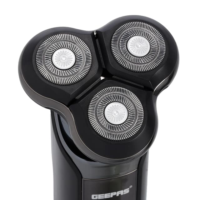 ماكينة حلاقة الشعر ذات الثلاث رؤوس قابلة لإعادة الشحن بقوة 5 واط Rechargeable Men's Shaver With Rotary Head - Geepas