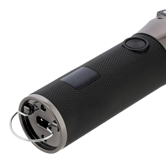 Geepas Rechargeable Hair Clipper with LED Display, GTR56028 | Lithium Battery, 120mins Working | Stainless Steel Blades | Travel Lock | USB Charging | 4 Guide Combs