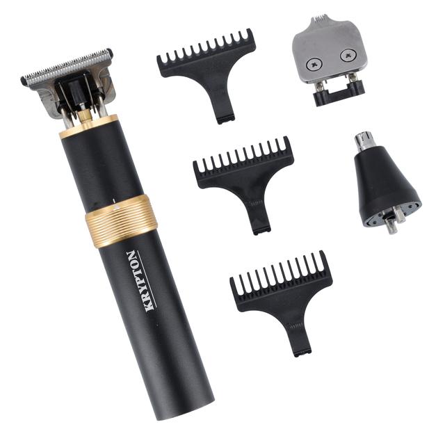 Krypton 3-In-1 Grooming Kit, Rechargeable Grooming Kit, KNTR5426 | 1200mAh Lithium Battery, Aluminum Housing, 6300RPM, Charging Light Indicator, USB Charging - SW1hZ2U6NDM4NjI0