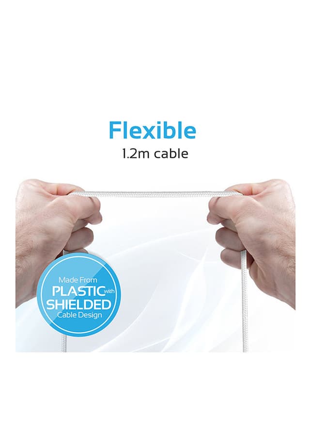 promate USB-C Type C, Micro USB, Apple MFi Lightning Cable 3 in 1 Triple Head Data and Charge Cable For Apple, Android and Type C Devices, Unilink-Trio Silver