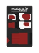 حامل بطاقة SIM/سيم 4 في 1 أسود/أحمر | SIMate Multifunction 4-In-1 Sim Card Holder